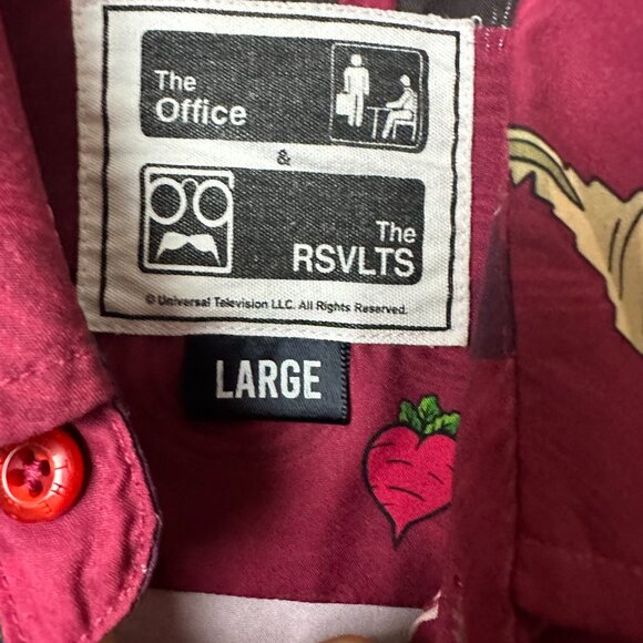 The RSVLTS Roosevelt The Office button up lot of 2 comedy michael scott sz L - Picture 4 of 5